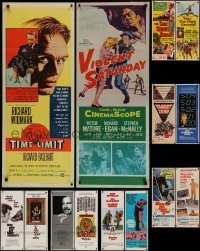 3a611 LOT OF 14 MOSTLY UNFOLDED INSERTS 1950s-1970s a variety of movie images!