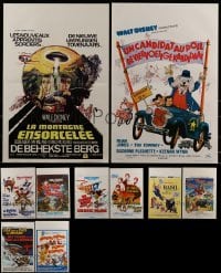 3a600 LOT OF 10 UNFOLDED & FORMERLY FOLDED BELGIAN POSTERS FROM DISNEY MOVIES 1960s-1980s cool!