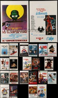 3a576 LOT OF 23 MOSTLY UNFOLDED BELGIAN POSTERS 1970s-1990s a variety of movie images!