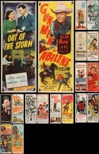 3a607 LOT OF 18 FORMERLY FOLDED INSERTS 1950s a variety of different movie images!
