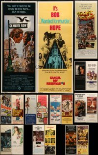 3a605 LOT OF 19 MOSTLY UNFOLDED INSERTS 1950s-1980s great images from a variety of movies!