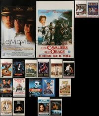 3a581 LOT OF 19 MOSTLY UNFOLDED BELGIAN POSTERS 1970s-1990s a variety of movie images!