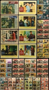 3a098 LOT OF 112 LOBBY CARDS USED IN CANADA 1950s-1960s a variety of complete & incomplete sets!