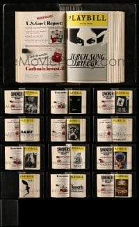 3a245 LOT OF 13 PLAYBILLS IN A BINDER 1970s-1980s info from a variety of Broadway stage plays!
