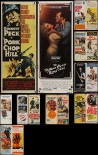 3a608 LOT OF 17 MOSTLY UNFOLDED INSERTS 1950s-1980s a variety of different movie images!
