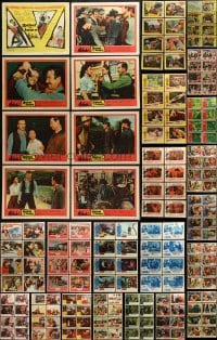 3a091 LOT OF 272 LOBBY CARDS 1950s-1960s complete sets of 8 cards from 34 different movies!