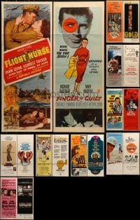 3a606 LOT OF 18 MOSTLY UNFOLDED INSERTS 1950s-1980s great images from a variety of movies!