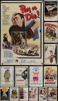 3a081 LOT OF 18 FOLDED ONE-SHEETS 1950s-1980s great images from a variety of different movies!