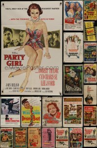 3a075 LOT OF 26 FOLDED ONE-SHEETS 1940s-1970s great images from a variety of different movies!