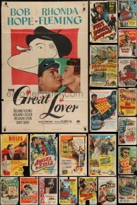 3a072 LOT OF 31 FOLDED ONE-SHEETS 1940s-1950s great images from different cowboy movies!