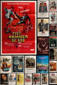 3a056 LOT OF 56 FOLDED ONE-SHEETS 1970s-1980s great images from a variety of different movies!