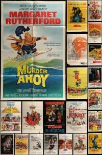 3a023 LOT OF 97 FOLDED ONE-SHEETS 1960s-1980s great images from a variety of movies!