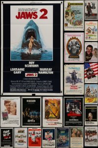 3a016 LOT OF 120 FOLDED ONE-SHEETS 1960s-1980s great images from a variety of different movies!