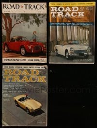 3a342 LOT OF 3 ROAD & TRACK CAR MAGAZINES 1950s-1960s cool classic car images & information!