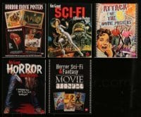 3a390 LOT OF 5 BRUCE HERSHENSON HORROR/SCI-FI SOFTCOVER MOVIE BOOKS 1990s-00s color poster images!