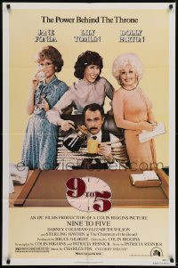 3b024 9 TO 5 1sh 1980 Dolly Parton, Jane Fonda & Lily Tomlin w/tied up Dabney Coleman!