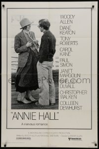 3b047 ANNIE HALL 1sh 1977 full-length Woody Allen & Diane Keaton in a nervous romance!