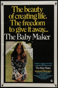 3b058 BABY MAKER int'l 1sh 1970 directed by James Bridges, surrogate mom Barbara Hershey!