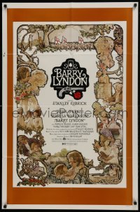 3b064 BARRY LYNDON 1sh 1975 Stanley Kubrick, Ryan O'Neal, great colorful art of cast by Gehm!