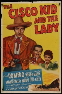 3b146 CISCO KID & THE LADY 1sh 1939 Cesar Romero, Marjorie Weaver, George Montgomery
