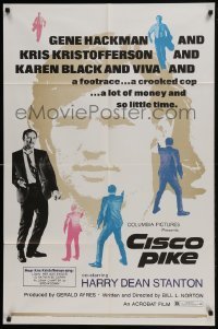 3b147 CISCO PIKE 1sh 1971 Gene Hackman, Kris Kristofferson, Karen Black, Viva!