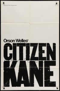 3b148 CITIZEN KANE 1sh R1960s some called Orson Welles a hero, others called him a heel!