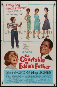 3b161 COURTSHIP OF EDDIE'S FATHER 1sh 1963 Ron Howard helps Glenn Ford choose his new mother!