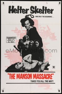 3b172 CULT 1sh R1976 wild images from The Manson Massacre!