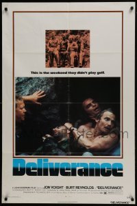 3b184 DELIVERANCE 1sh 1972 Jon Voight, Burt Reynolds, Ned Beatty, John Boorman classic!