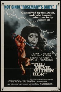 3b188 DEVIL WITHIN HER 1sh 1976 conceived by the Devil, only she knows what her baby really is!