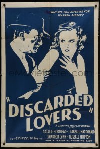 3b199 DISCARDED LOVERS 1sh R1940s sexy film star with multiple lovers is found murdered!