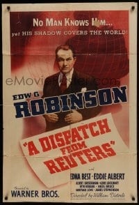 3b200 DISPATCH FROM REUTERS 1sh 1940 Edward G. Robinson as founder of first great news agency!