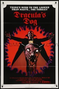 3b214 DRACULA'S DOG 1sh 1978 Albert Band, wild artwork of the Count and his vampire canine!