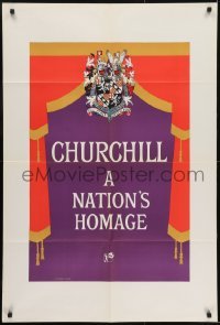 3b143 CHURCHILL A NATION'S HOMAGE English 1sh 1965 about the life of Winston Churchill!