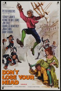 3b208 DON'T LOSE YOUR HEAD English 1sh 1967 Sidney James & sexy ladies, Carry On Pimpernel!