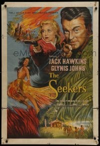 3b752 SEEKERS English 1sh 1955 art of sexy Glynis Johns, Jack Hawkins