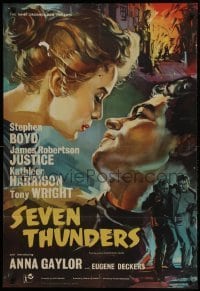 3b758 SEVEN THUNDERS English 1sh 1959 they made a living hell for every man and woman!