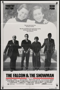 3b261 FALCON & THE SNOWMAN 1sh 1985 Sean Penn, Timothy Hutton, John Schlesigner directed!