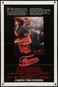3b263 FAME advance 1sh 1980 Alan Parker & Irene Cara at New York High School of Performing Arts!