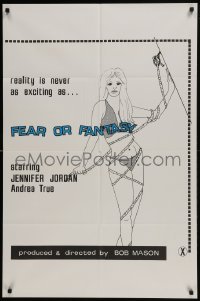 3b269 FEAR OR FANTASY 1sh 1970 Jennifer Jordan & Andrea True, sexual fetishes!