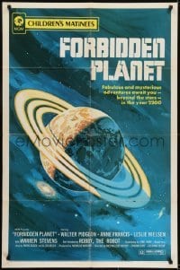3b288 FORBIDDEN PLANET 1sh R1972 fabulous and mysterious adventures await you in the year 2200!