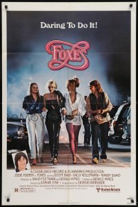 3b291 FOXES 1sh 1980 Jodie Foster, Cherie Currie, Marilyn Kagen & Kandice Stroh arm-in-arm!