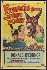 3b293 FRANCIS GOES TO WEST POINT 1sh 1952 Donald O'Connor & wacky talking mule!