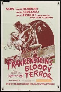 3b294 FRANKENSTEIN'S BLOODY TERROR 2D style 1sh 1971 Paul Naschy, Manzaneque, werewolves & vampires!