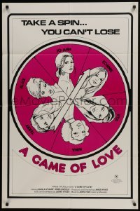 3b315 GAME OF LOVE 1sh 1974 sexy Sheila Stuart sexploitation, take a spin!