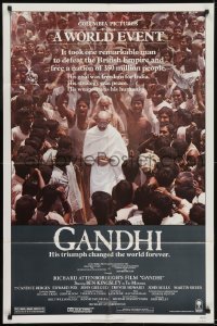 3b317 GANDHI 1sh 1982 Ben Kingsley as The Mahatma, directed by Richard Attenborough!