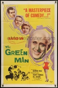 3b339 GREEN MAN 1sh 1956 great art of Alastair Sim, George Cole & Terry-Thomas!