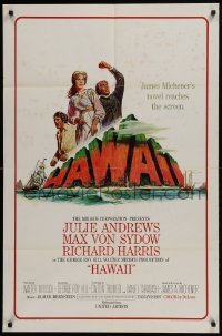 3b359 HAWAII 1sh 1966 Julie Andrews, Max von Sydow, Richard Harris, written by James A. Michener!