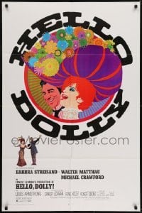 3b362 HELLO DOLLY 1sh 1969 Barbra Streisand & Walter Matthau by Richard Amsel, Roadshow!
