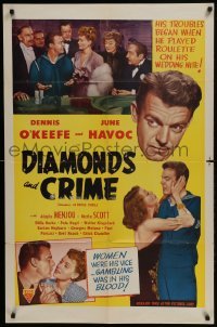 3b364 HI DIDDLE DIDDLE 1sh R1950 Adolphe Menjou, Martha Scott, Pola Negri, Diamonds and Crime!